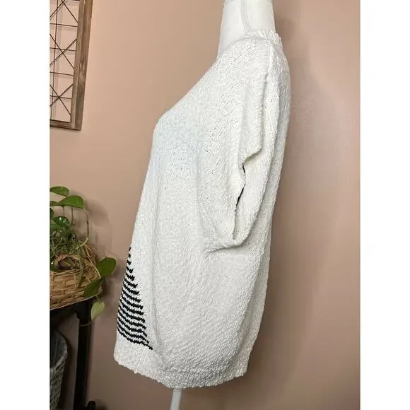 Callahan knitwear womens sz xl sweater ivory crew neck knit cotton - Picture 9 of 12